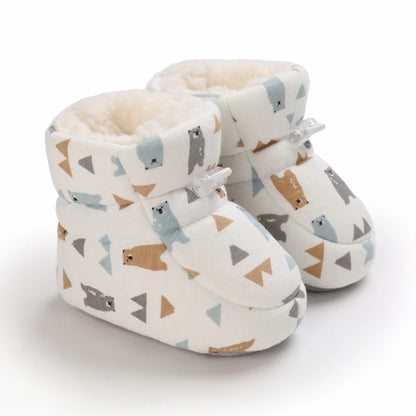 Winter Baby Shoes Boys Girls Cotton Soft Sole Snow Booties Thick Winter Warm Newborn Toddler Boots Shoes Frist Walking Shoes