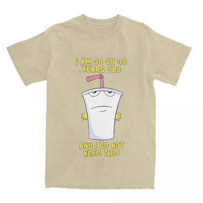 30 Or 40 Aqua Teen Hunger Force ATHF Men Women's T Shirt Funny Tee Shirt Short Sleeve Crew Neck T-Shirt Cotton Plus Size