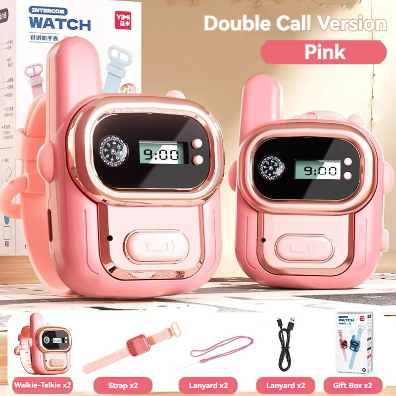 Children Walkie Talkie Wireless Watch With Light USB Charging School Outdoor Interphone Kids Education Toy Gifts For Boys Girls