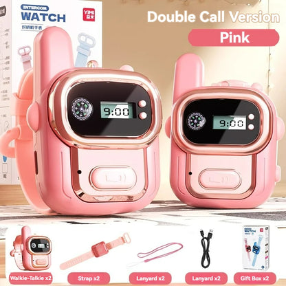 Children Walkie Talkie Wireless Watch With Light USB Charging School Outdoor Interphone Kids Education Toy Gifts For Boys Girls