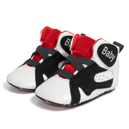 Meckior New Classic Basketball Baby Shoes 3 Colors High Top Casual Shoes Sneakers Soft Sole Anti-slip Infant First Toddler Shoes