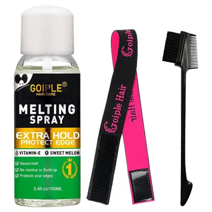 GOIPLE Wig Installation Kit Melting Spray Glueless Adhesive Extra Hold Waterproof Lace Front Wig Glue Remover Styling Wax Stick