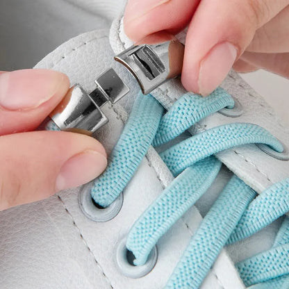 Kids Adult Elastic Cross Buckle Elastic Shoe Laces 1pair No Tie For Adults Widened Tieless Tie Shoelaces Lock For Kids Sneakers