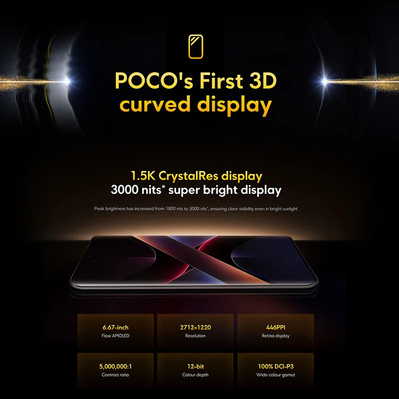 World Premiere POCO X7 Global Version Smartphone Dimensity 7300-Ultra 6.67" 1.5K AMOLED Curved Display 45W Turbo Charging NFC