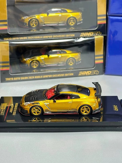 Inno 1/64 2024 Kuala Lumpur Tokyo Automotive Salon Limited Top Secret R35 R34 MY2024 Alloy Car Model