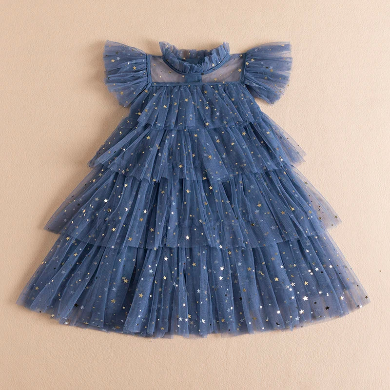 Summer Dresses For Girls Kids Elegant Princess Costume Sequined Party Dress Up Children Clothing 4 -10 Years