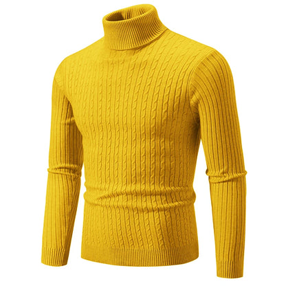 Winter High Neck Thick Warm Sweater Men Turtleneck Brand Mens Sweaters