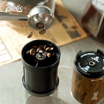 New Upgrade Portable Electric Coffee Grinder 420 Stainless Steel Grinding Core Wood Grain Coffee Bean Grinder Machine USB Charge