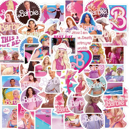 Barbie Birthday Party Supplies Pink Girl Disposable Tableware Banner Cupcake Topper Background Princess Balloons Gift Bag