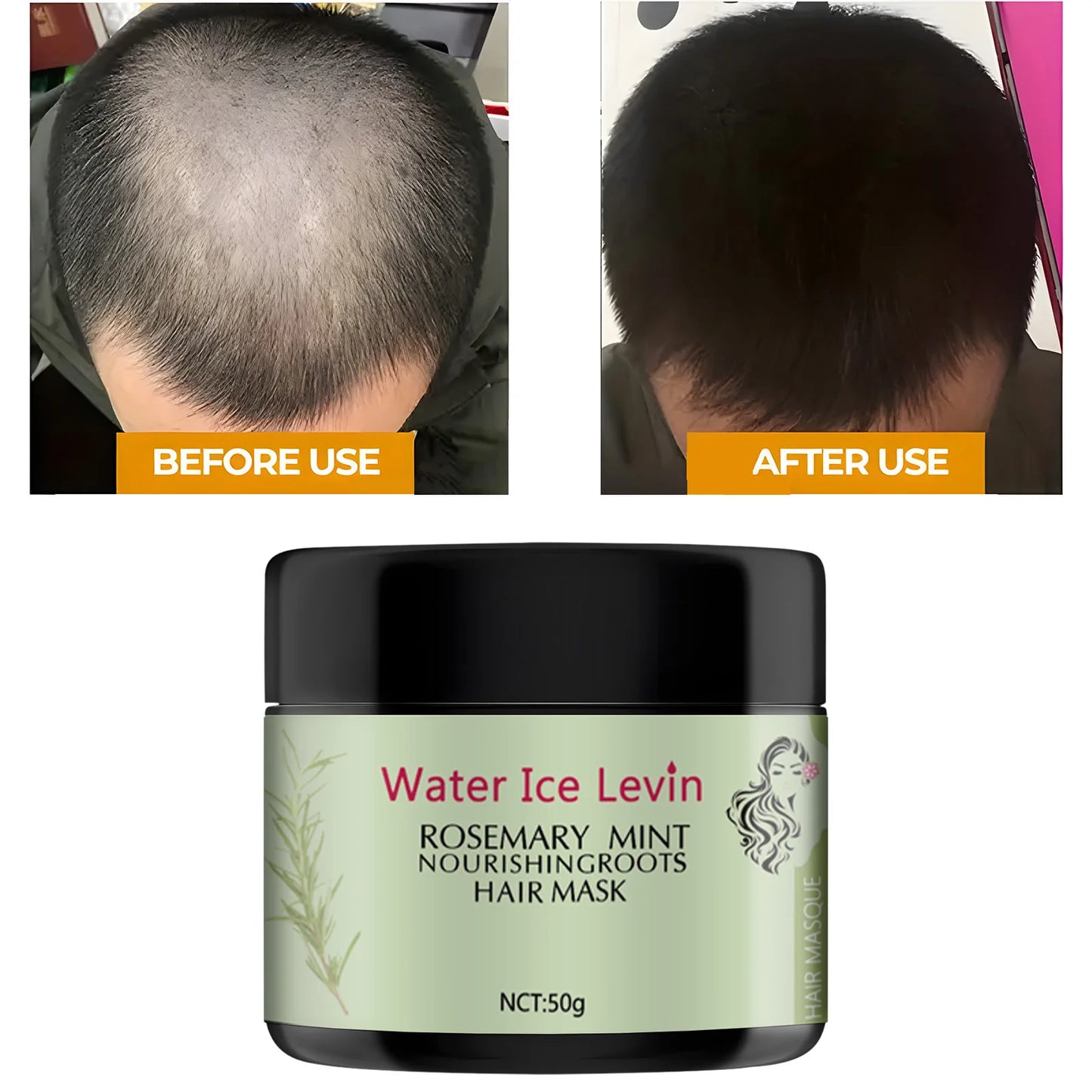 Rosemary hair mask repairs damage, dryness, frizz, softens hair, scalp care,