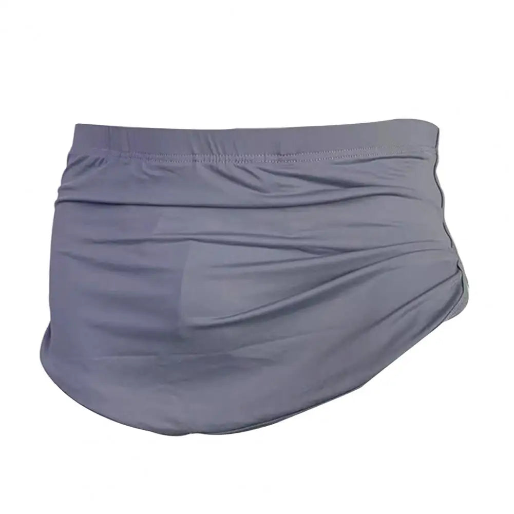 Detachable Crotch Button And Closed Boxer Shorts Men Ice Silk Underwear Boxer Sexy Underpants Breathable Home Panties