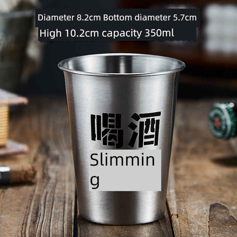 Drop-Resistant Commercial Single-Layer Coffee Gargle Cup Stainless Steel