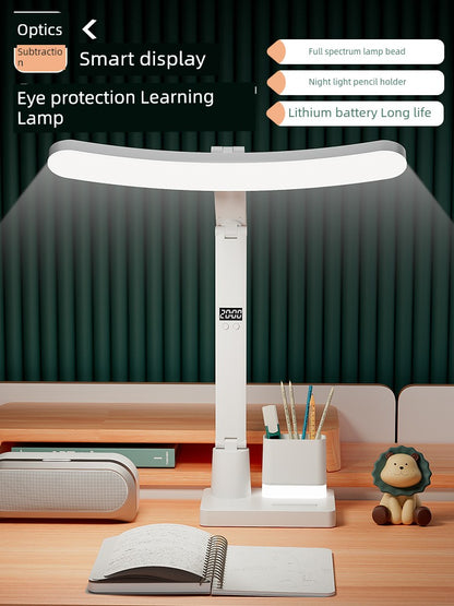 Miguo AA-Level Shadow Reduction Myopia Prevention Table Lamp with Clock