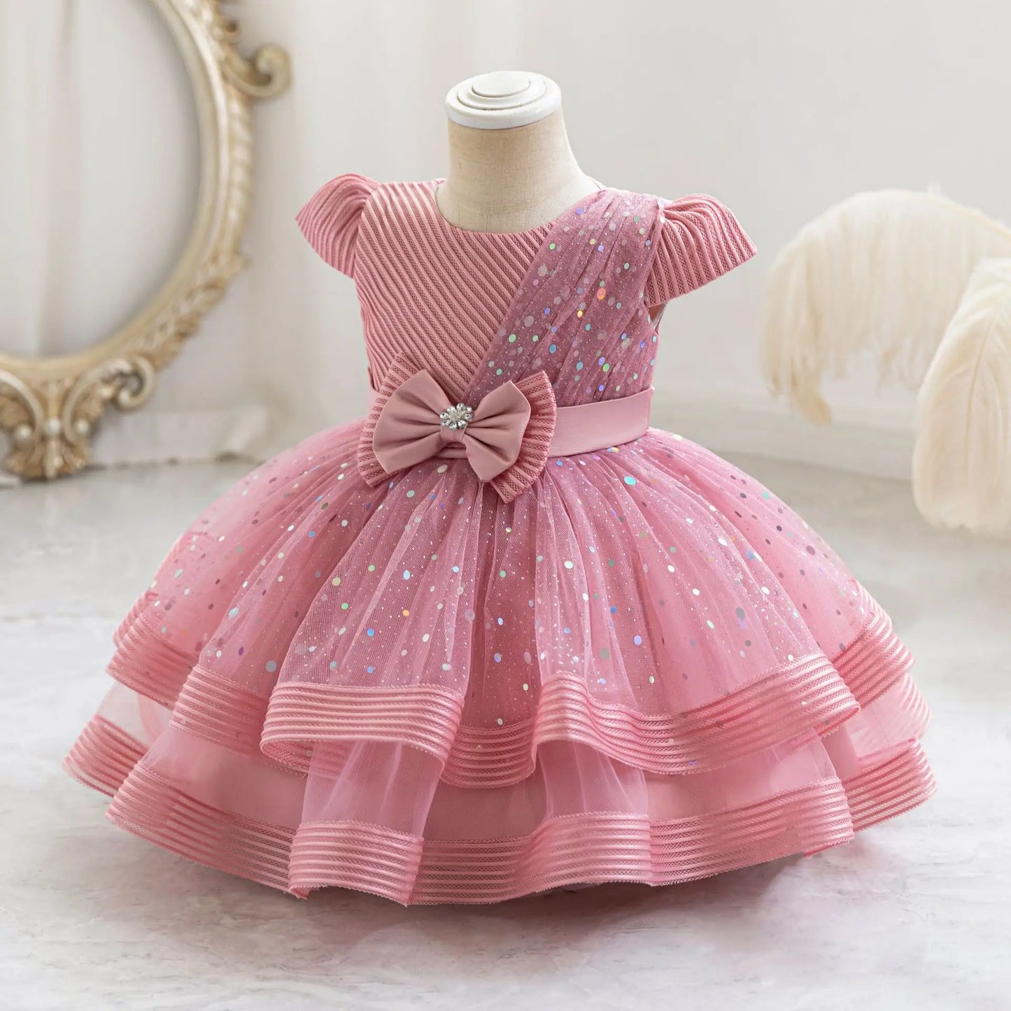 HETISO Dots Sparkling Baby Girls Princess Dress