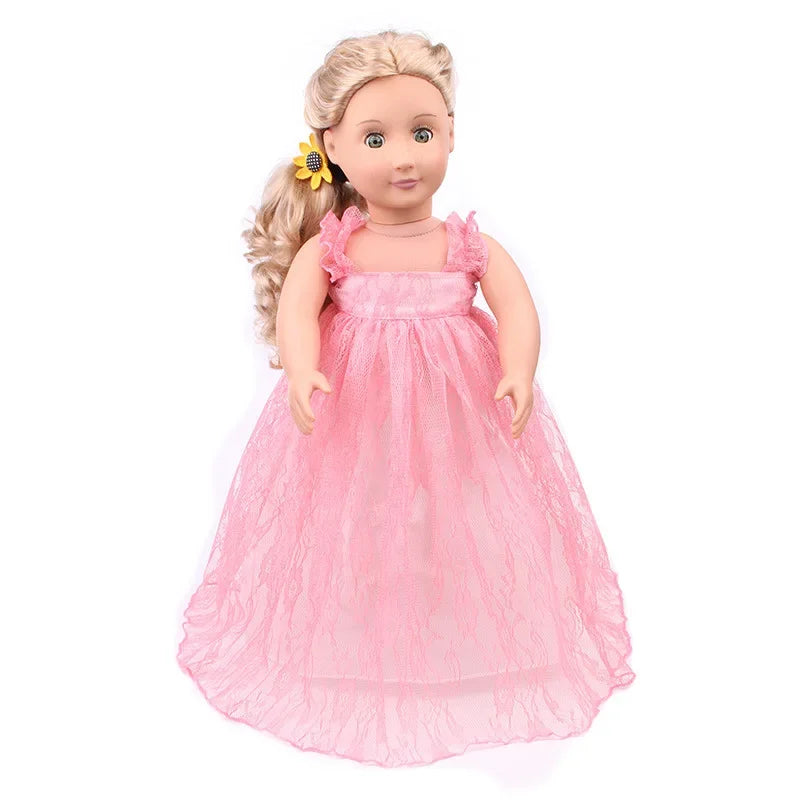 18 inch Girls Doll Winter Coat Dress Suit for 43cm Baby Doll Outfit Skirt