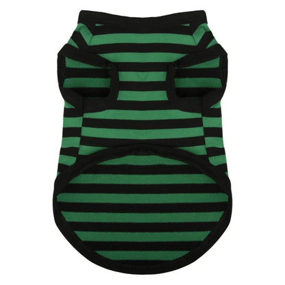 1Pc Summer Dog Clothes for Small Medium Dogs Pet Stripe Cotton Sweatshirt Breathable Puppy Cat Clothing