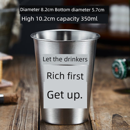 Drop-Resistant Commercial Single-Layer Coffee Gargle Cup Stainless Steel