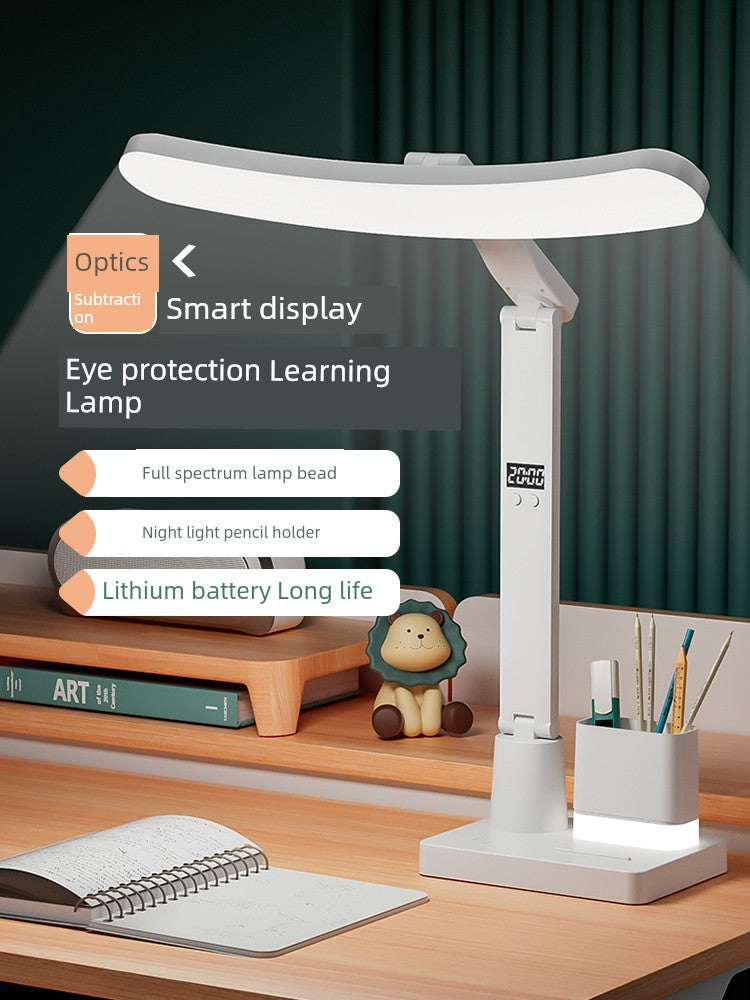 Miguo AA-Level Shadow Reduction Myopia Prevention Table Lamp with Clock