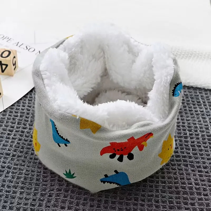 Autumn Winter Children Scarf Kids O-Ring Scarves Knitted Plush Boys Girls Neck Collars Warm Kids Neckerchief Children Bufandas