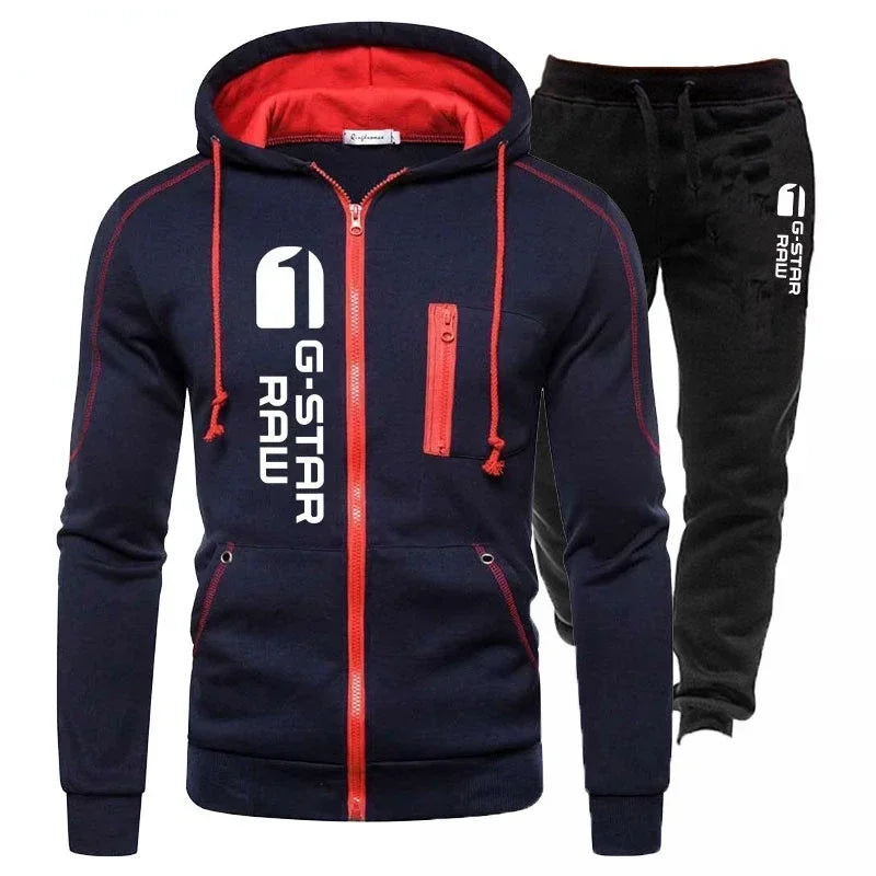 Sweatshirt 2024 Sportswear Man Casual Jogging Sports Suits Comfortable Sweatsuit Hoodie Sets for Men Two Piece Tracksuit Fashion