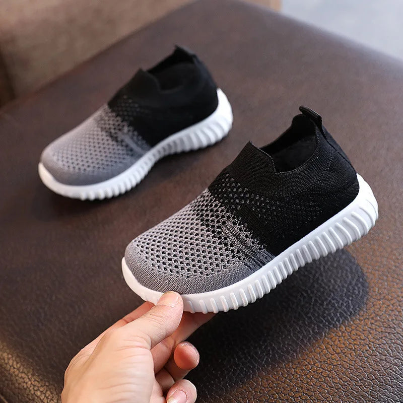 Spring and Autumn Color blocked Children's Shoes Breathable Student Shoes Trendy Casual Shoes for Boys and Girls Flyknit Shoes