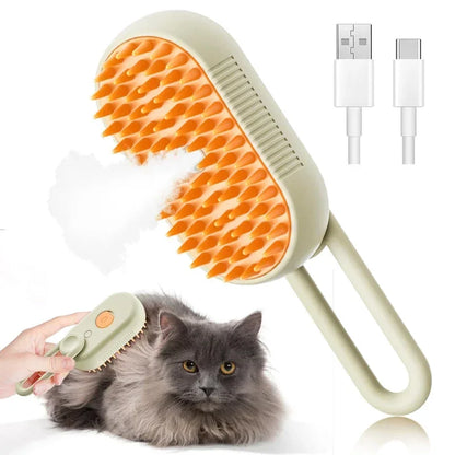 3-in-1 Dog Hair Cat Hair Brush Electric Pet Cleaning Brush Steam