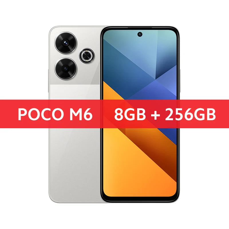 Global Version POCO M6 Smartphone 128GB 256G MediaTek Helio G91 Ultra 6.79'' 90Hz Display 33W Fast Charging 5030mAh Battery