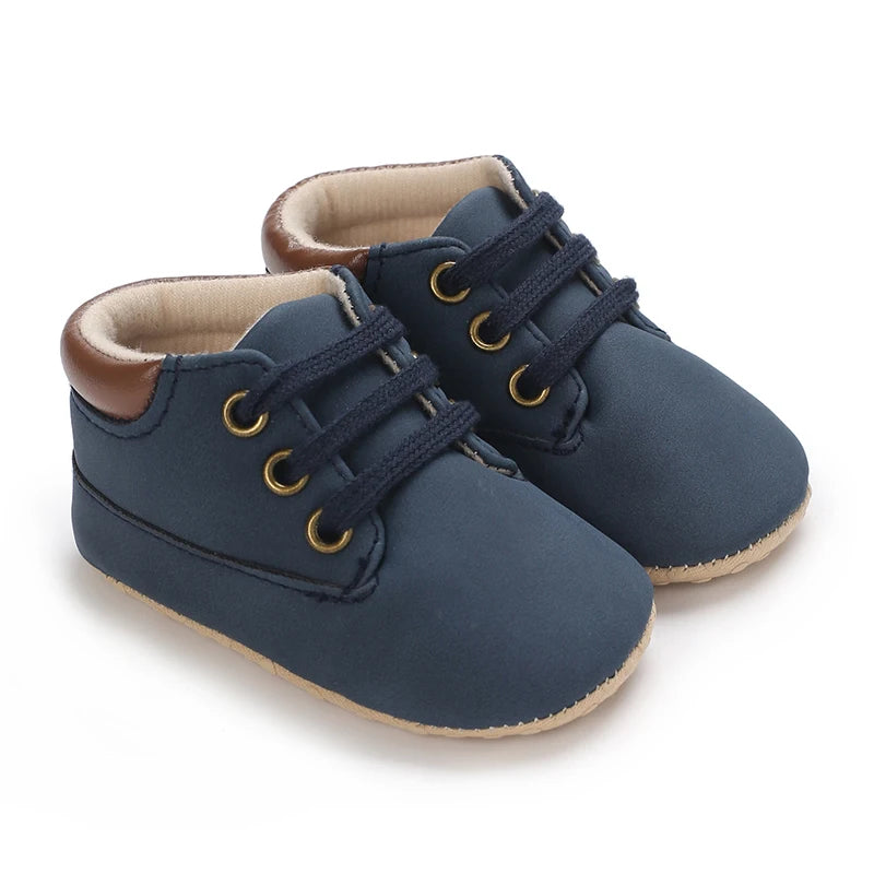 Newborn Baby Shoes Classic Leather Soft Soles Non Slip Toddler Walking