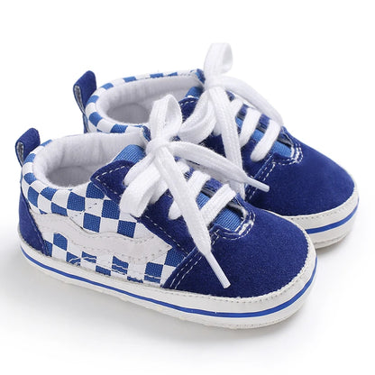 0-18M Newborn Baby Shoes for Boys First Walker Classic Canvas Casual Sports Shoes Soft Sole Comfortable Walking Shoes