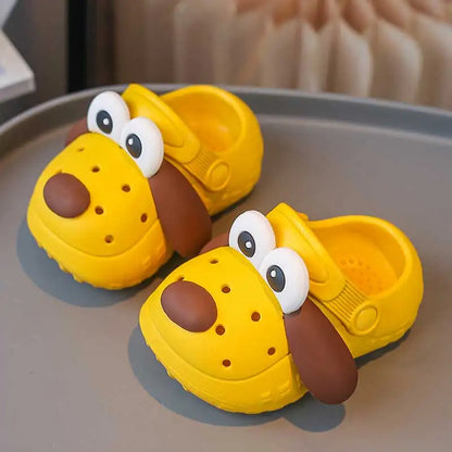 Children's cartoon puppy hole shoes Walking shoes Home beach quick drying lightweight non slip sandals Upstream shoes