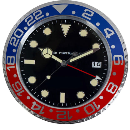 34cm Luxury Creative Wall Clock Modern Metal Design Art Wall Clock Home Large Digital Luminescent Bedroom Decoration Clock