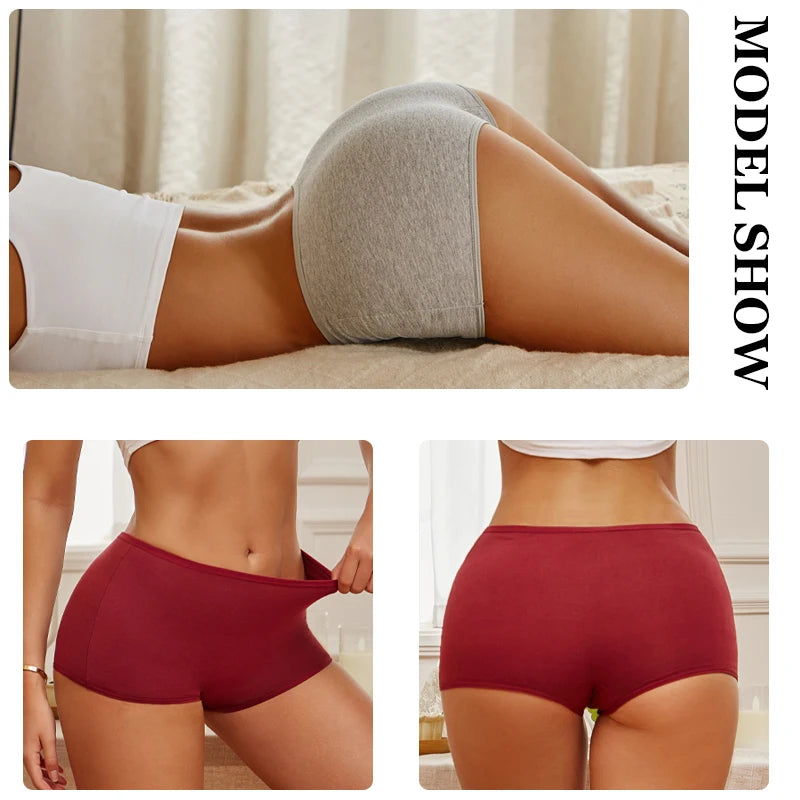 2pcs Women's Cotton Boxers Panties Female Seamless Sports Boyshorts Underwear Female Solid Soft Lingerie Safty Shorts XS-XL 2024