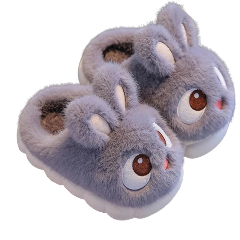 Kids Baby Girl Boy Winter Slippers Cute Bunny Warm Slippers Non Slip House Shoes for Children Indoor Outdoor Flats Shoes