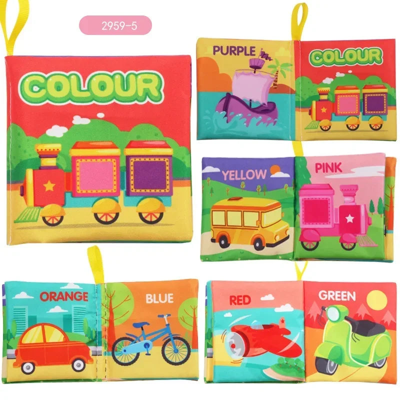 Montessori Baby Cloth Books Soft Rustle Sound Baby Books Infant Early Learning Educational Toys for 0 -12 Months Toddler Gifts