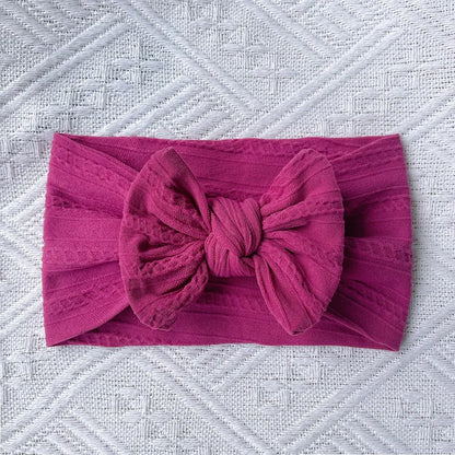 1Pcs Newborn Baby Headband For Girls Elastic Knit Children Turban Baby Bows Soft Nylon Kids Head-wear Hair Accessories 18 Colors
