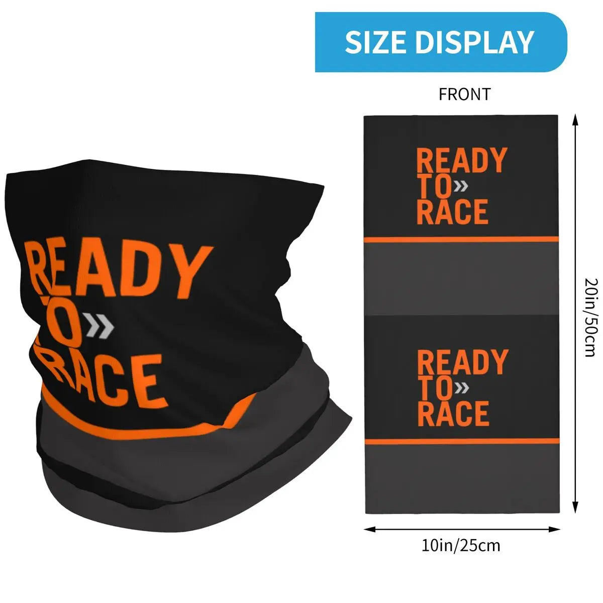 Ready To Race Mask Scarf Merch Neck Cover Enduro Cross Motorcycle Bitumen Bandana Scarf Summer Riding Mask Unisex Breathable