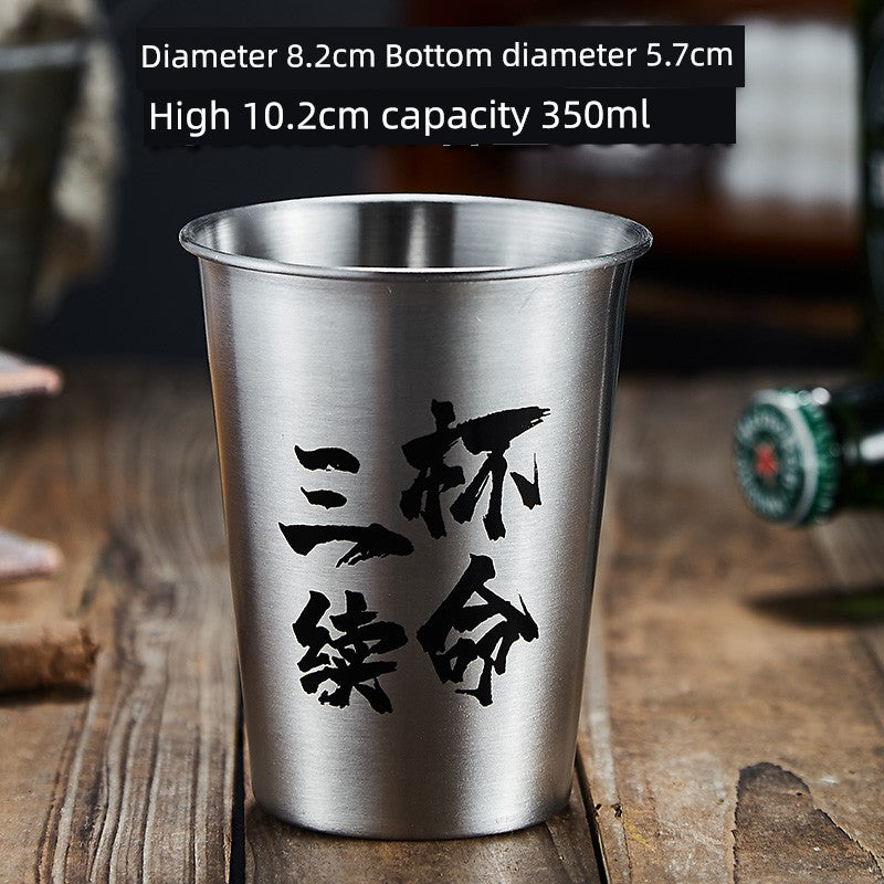 Drop-Resistant Commercial Single-Layer Coffee Gargle Cup Stainless Steel