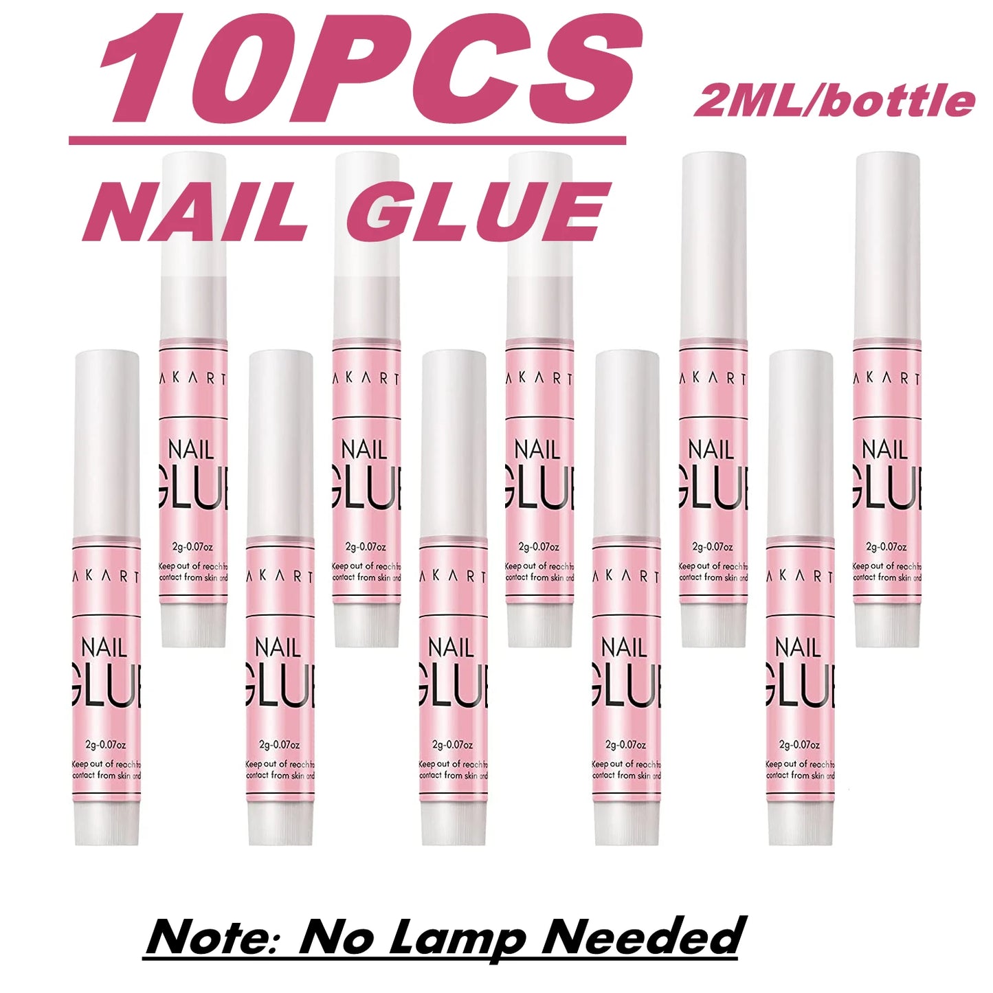 Makartt Solid Nail Glue for Press on Nails, Nail Glue Remover for UV Nail Glue