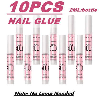 Makartt Solid Nail Glue for Press on Nails, Nail Glue Remover for UV Nail Glue
