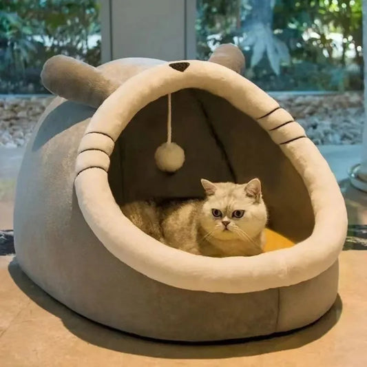 Cat Nest House for Cats Cave Foldable Removable Washable Pet Sleeping Bed Four Seasons Universal Dog Cat Nest Kittens Cave