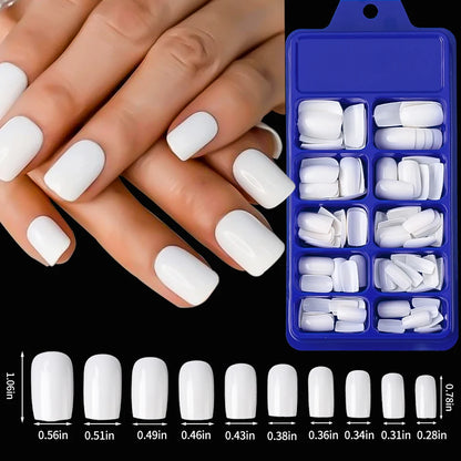 100Pcs Almond Press on Nails Medium Length Nails Black Matte