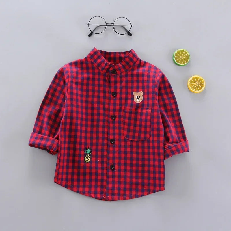 DIIMUU Spring Autumn Kids Baby Boys Cotton Clothes Shirt Toddler Girls Tee Clothing Children Wears Infant Blouse