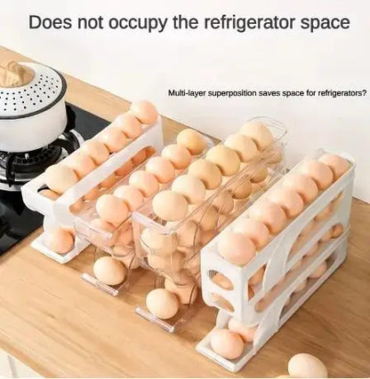 3 /4 Layer Automatic Egg Roller Large Capacity Household Kitchen Dedicated Egg Roller Rack Space Saving Egg Dispenser Kitchen