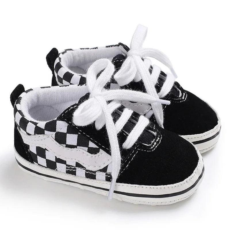 0-18M Newborn Baby Shoes for Boys First Walker Classic Canvas Casual Sports Shoes Soft Sole Comfortable Walking Shoes