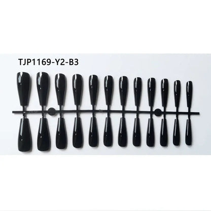 24Pcs Long Nails Art Tips Designer Charms Pop Stretching Extension Supplies For Products Press On False Ballet Nails