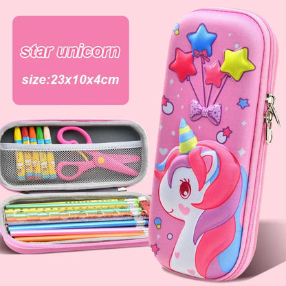 3D Kawaii Pencil Case EVA Large Capacity Waterproof Light Pencil Box for Student School Supply Stationery bag