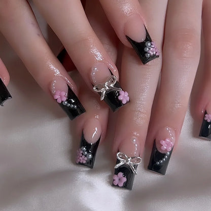 24Pcs Long Coffin Rhinestones Ballet Press