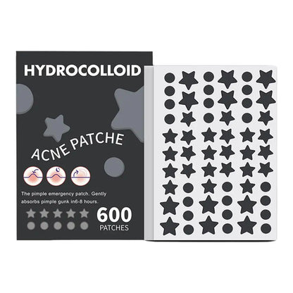 600pcs Large Size Star Acne Patch Mild Non-irritating Lightens Acne Hydrocolloid Acne Sticker For Blackheads Closed Comedones