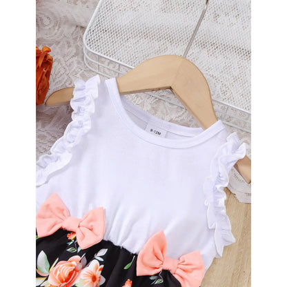 Baby Girl Summer Clothes Floral Print Sleeveless Dresses