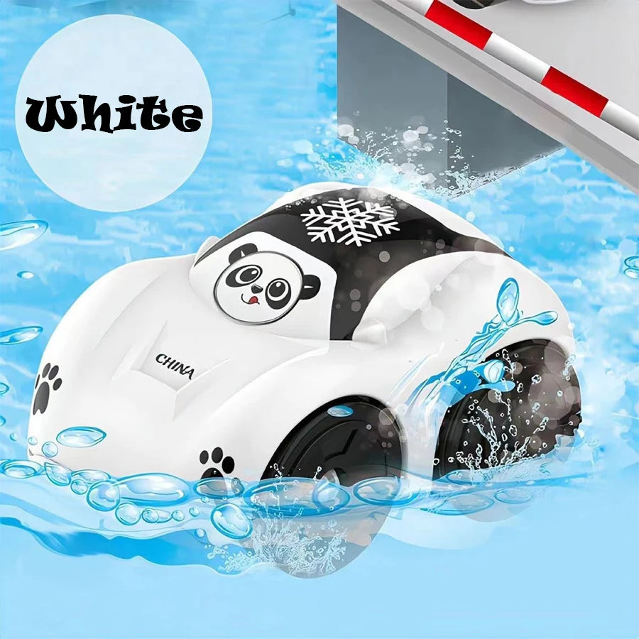 Children Bath Water Playing Toys ABS Clockwork Car Cartoon Vehicle Baby Bath Toy Kids Gift Amphibious Cars Bathroom Floating Toy